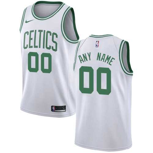 Men & Youth Customized Boston Celtics White Nike Association Edition Jersey